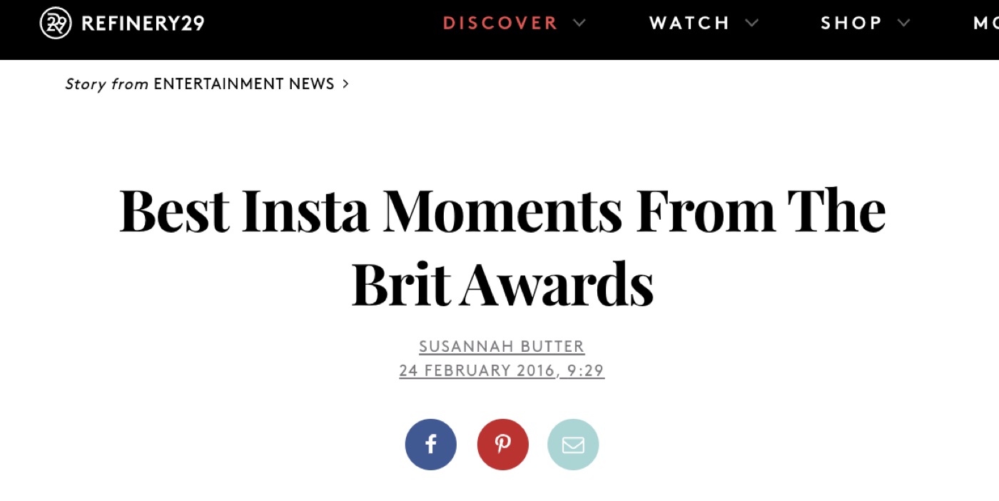 Refinery29 coverage